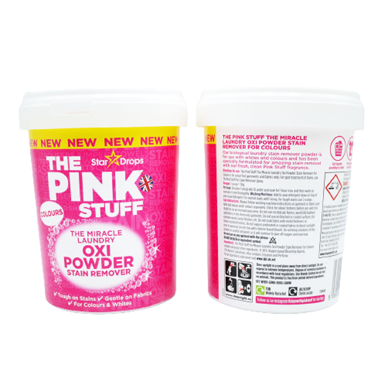 Stardrops The Pink Stuff Oxi Powder Stain Remover Colours 1kg